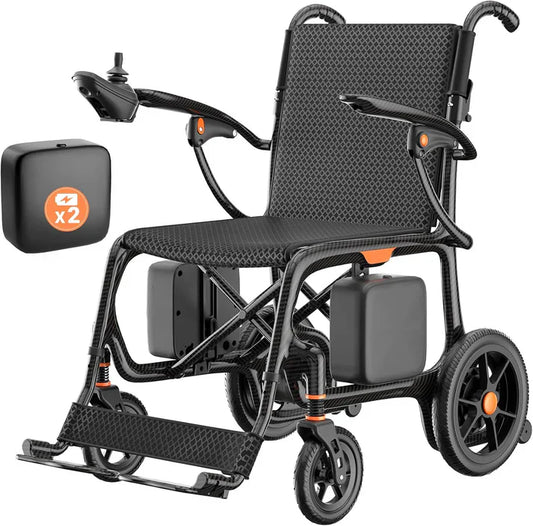 All-Terrain FreeWink Carbon Fiber Ultralight Foldable Electric Wheelchair – 28lbs, 28-Mile Range